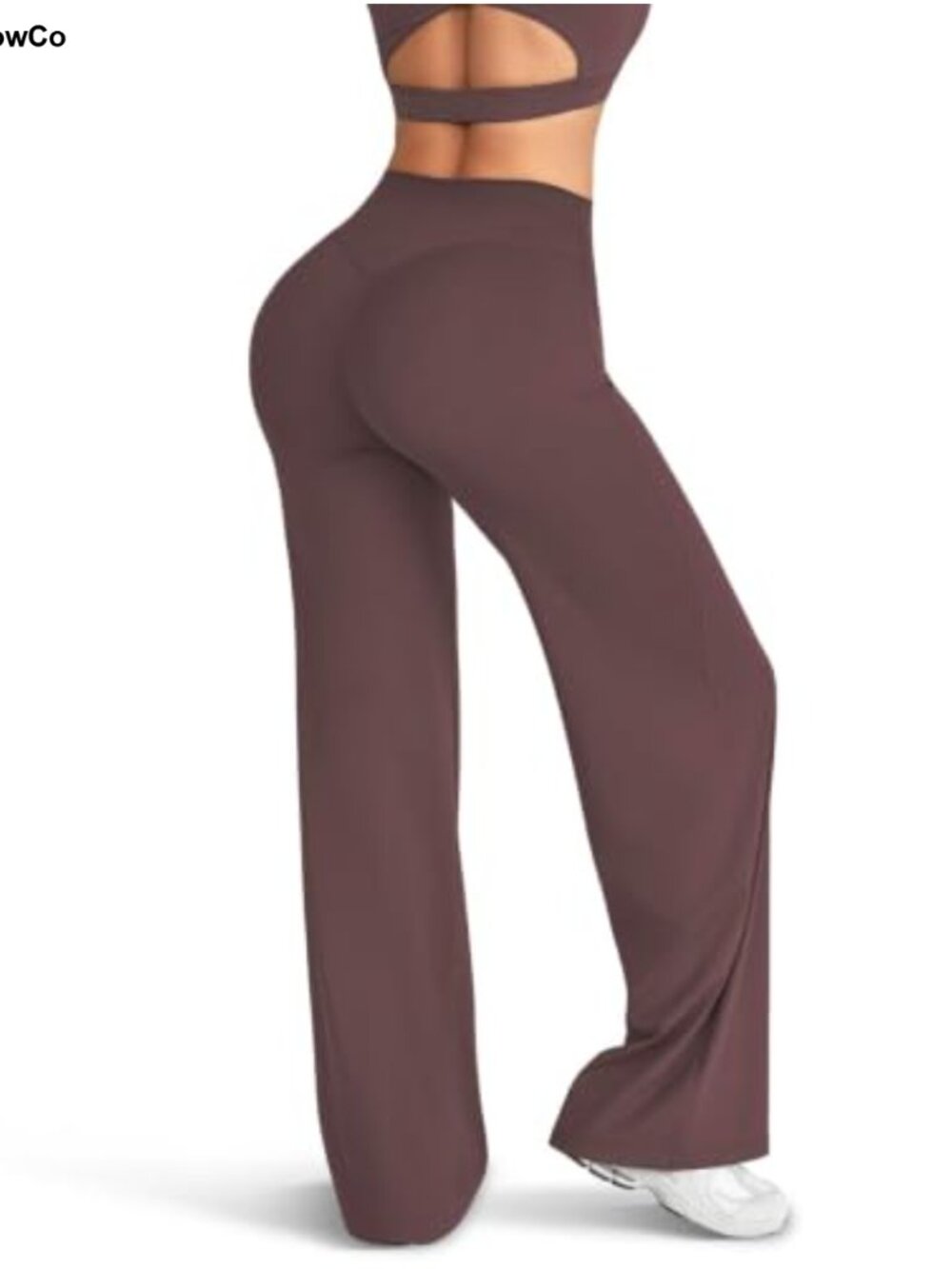 Wide Leg Yoga Pants High Waist Tummy Control No Front Seam Leggings